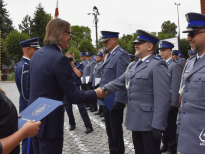 zdjęcie z obchodów Powiatowego Święta Policji w Pelplinie