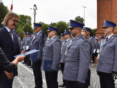 zdjęcie z obchodów Powiatowego Święta Policji w Pelplinie