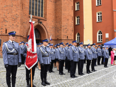 zdjęcie z obchodów Powiatowego Święta Policji w Pelplinie