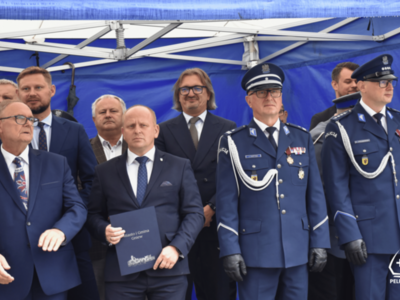 zdjęcie z obchodów Powiatowego Święta Policji w Pelplinie