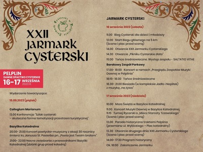 Program  Jarmark Cysterski 2023