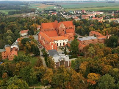 Opactwo pelplińskie z lotu pataka 