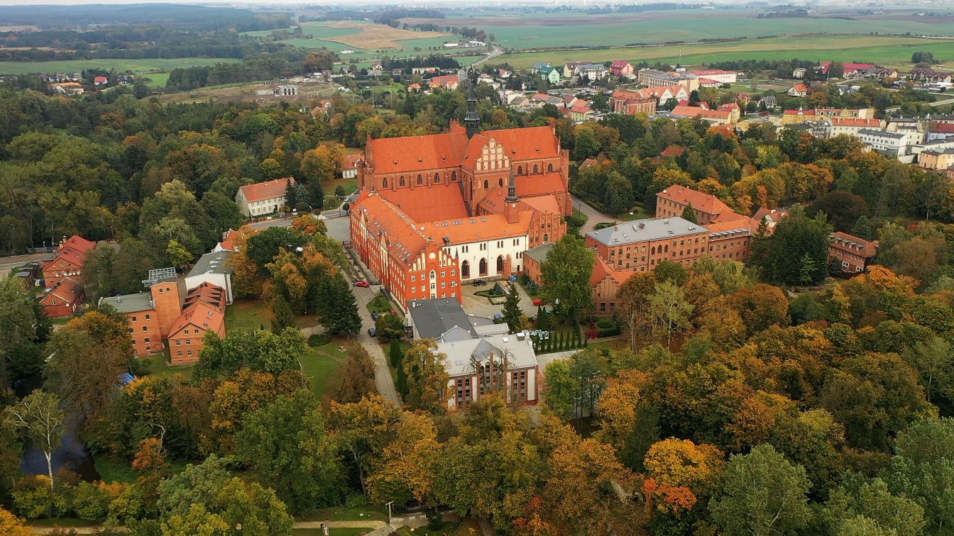Opactwo pelplińskie z lotu pataka 