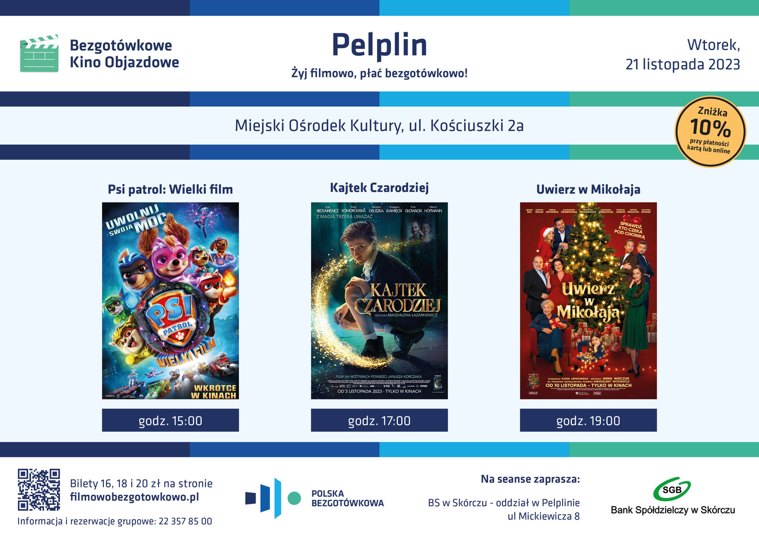 tło grafika Kino w Pelplinie