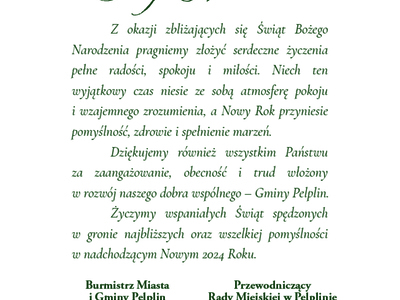 Życzenia Bożonarodzeniowe 2023
