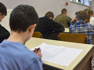 zdjęce z gminnego etapu Ogólnopolskiego Turnieju Wiedzy Pożarniczej