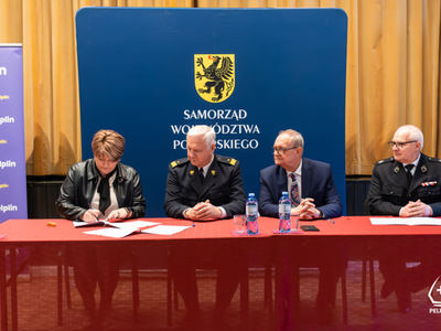zdjęcie z podpisania umów „POMORSKIE OSP 2024" 