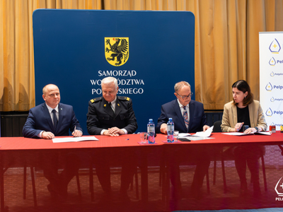 zdjęcie z podpisania umów „POMORSKIE OSP 2024" 