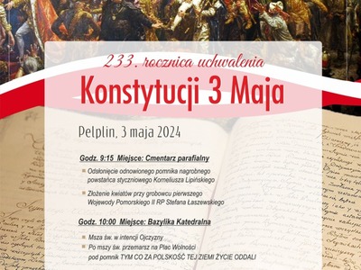 plakat Święto Narodowe Trzeciego Maja 2024