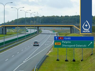 cover photo zamknięcie węzła Pelplin Autostrada A1 