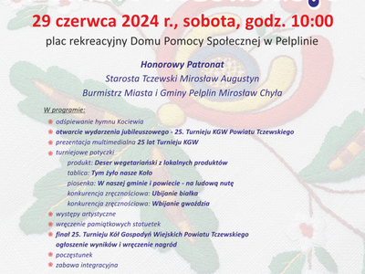 plakat  25. Turniej KGW Powiatu Tczewskiego