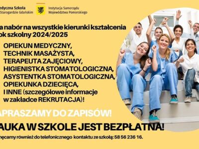 cover photo Pomorska Medyczna Szkoła Policealna w Starogardzie Gdańskim
