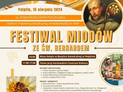 plakat Dzień św. Bernarda – Patrona Miasta Pelplina 2024