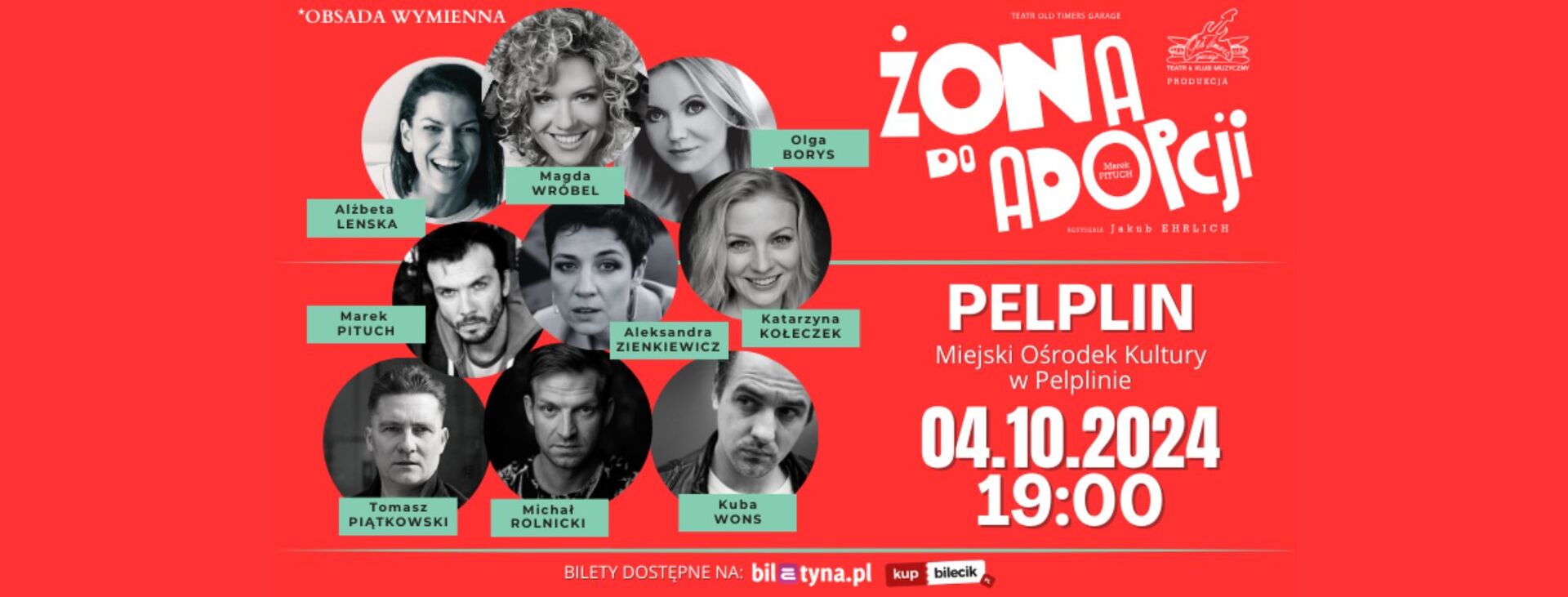 cover photo Spektakl komediowy "Żona do adopcji" w Pelplinie