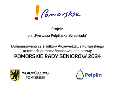 informacja o dofinansowaniu Pelplińska Senioriada