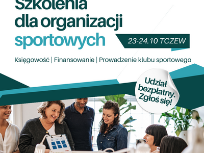 plakat  szkolenia dla pomorskich organizacji sportowych