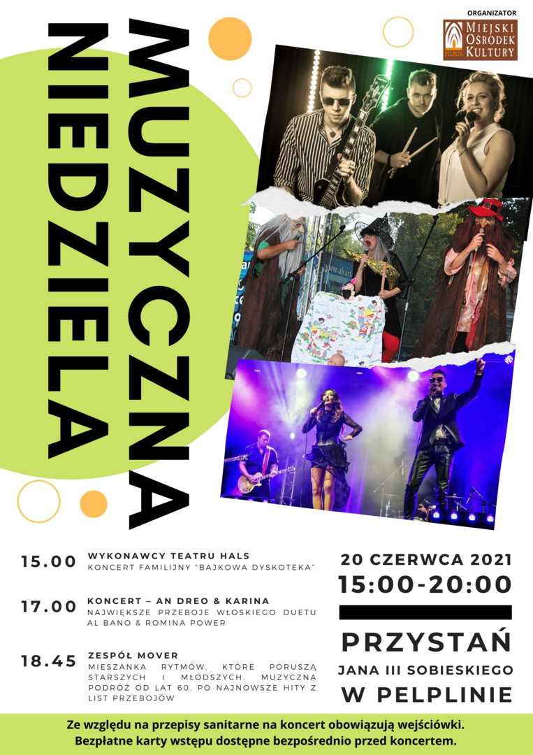 Plakat muzyczna niedziela w Pelplinie