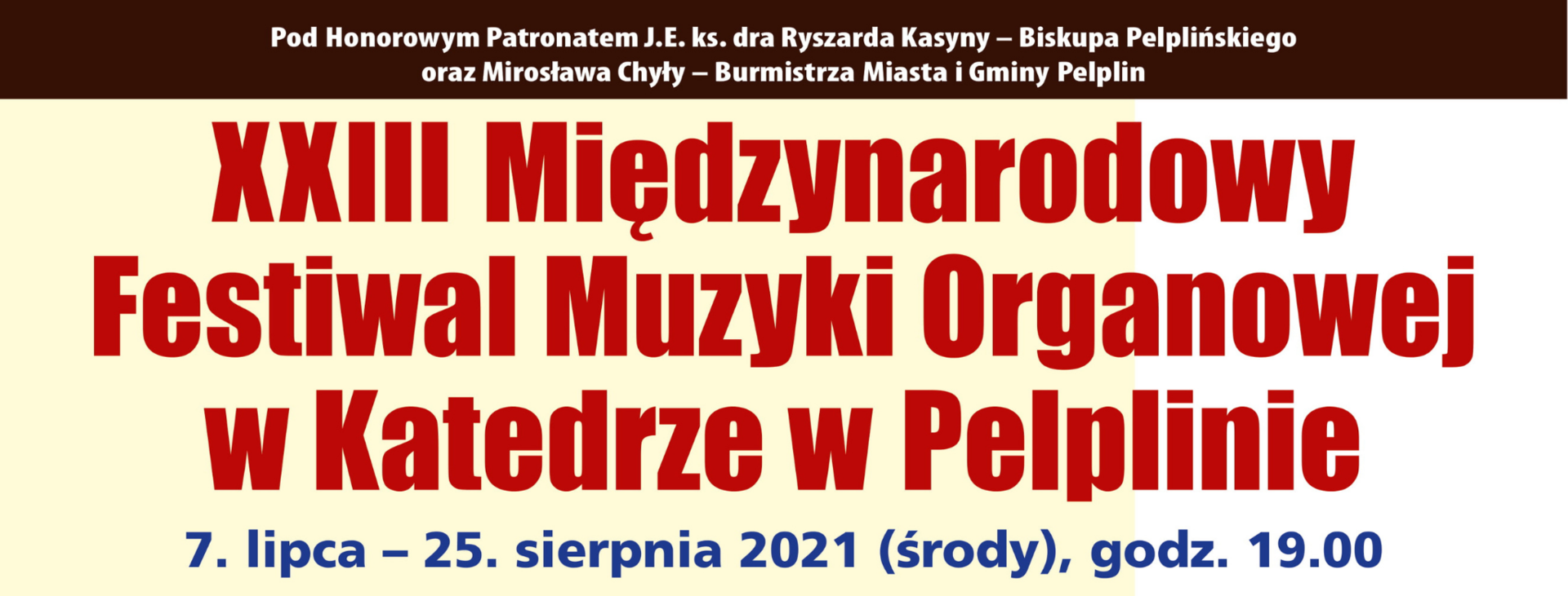 tło Festiwal Organowy Pelplin 2021