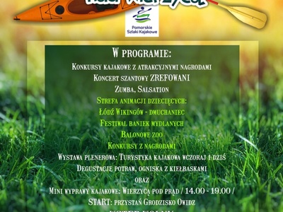 plakat Kajakowy Piknik nad Wierzycą