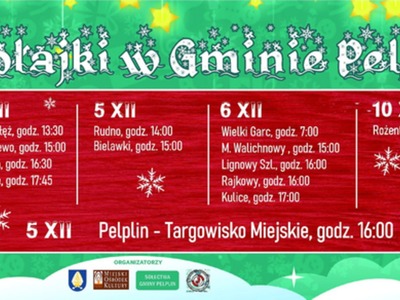 tło Mikołajki 2021 w Gminie Pelplin