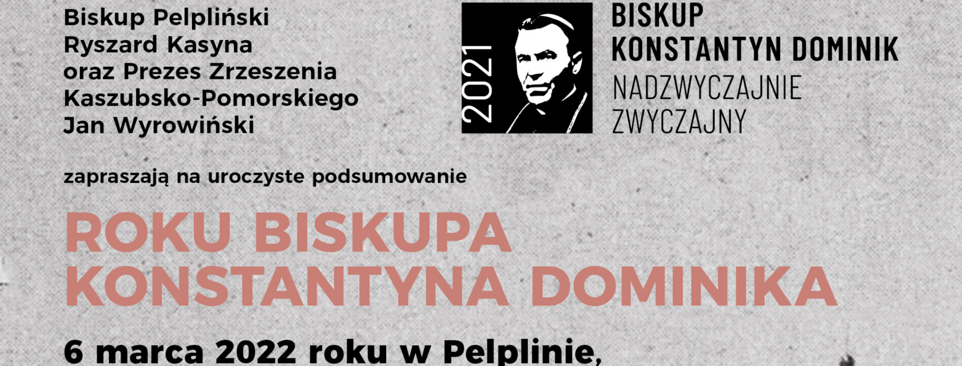 tło uroczyste podsumowanie Roku Biskupa Konstantyna Dominika