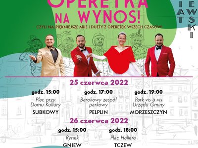 plakat promujący koncert w ogrodach biskupich 