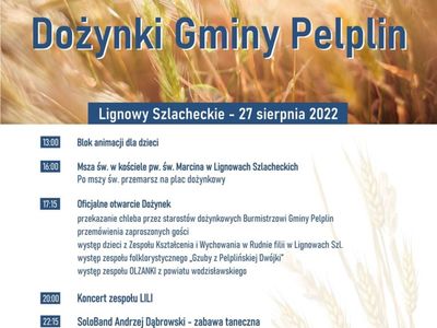 plakat Dożynki Gminy Pelplin 2022