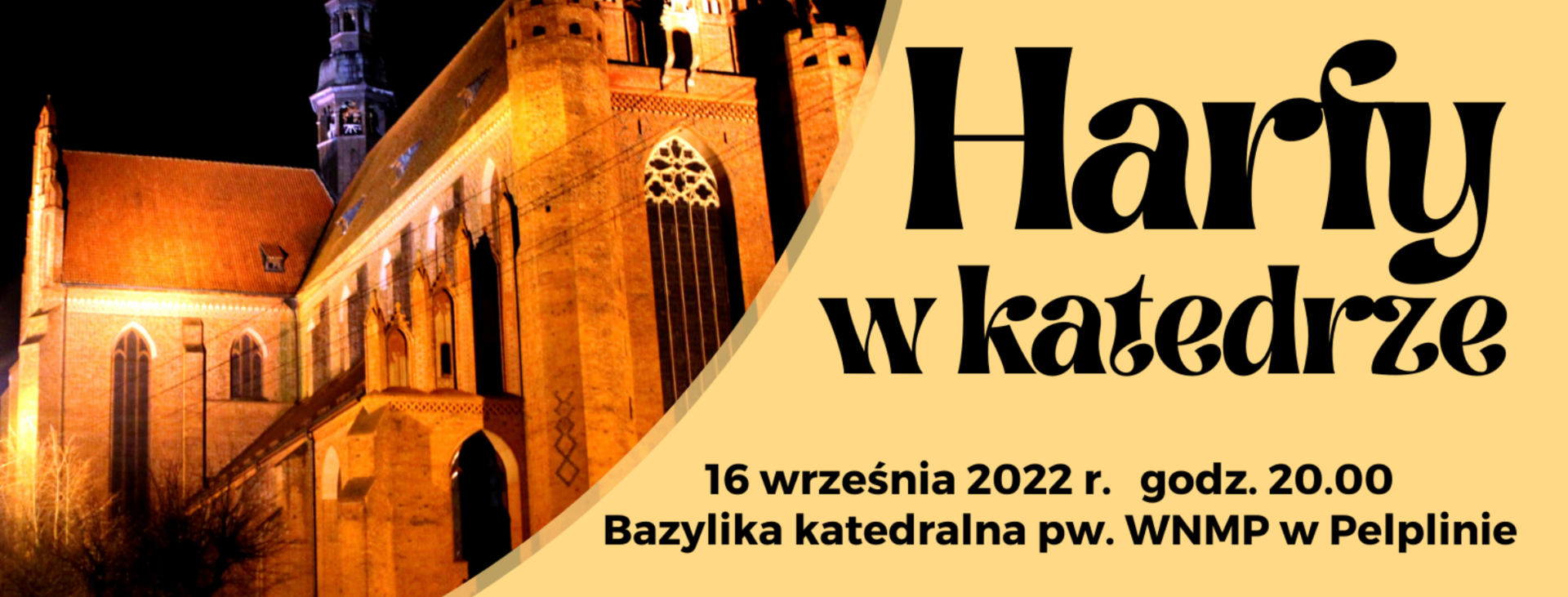 tło koncert harfy w pelplińskiej katedrze