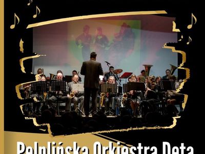 plakat jubileuszowy koncert Pelplińskiej Orkiestry Dętej
