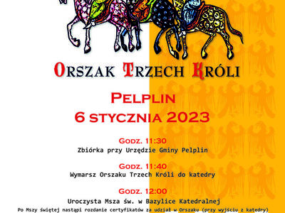 plakat Pelpliński Orszak Trzech Króli 2023