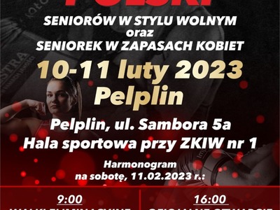 plakat Międzynarodowe Mistrzostwa Polski w zapasach