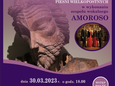 plakat koncert pieśni wielkopostnych