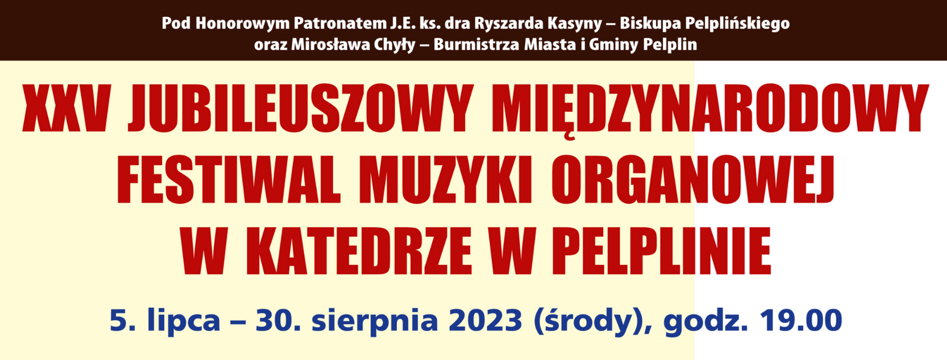 grafika Festiwal Muzyki Organowej Pelplin 2023