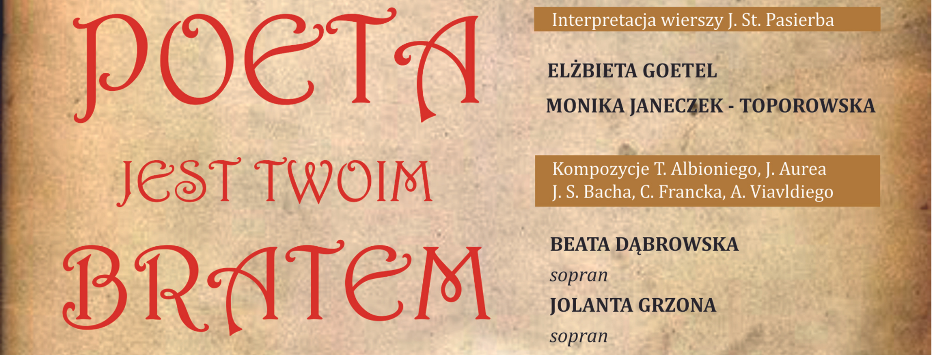 zdjęcie tło Koncert „Poeta jest Twoim bratem”