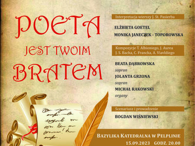 plakat Koncert „Poeta jest Twoim bratem”