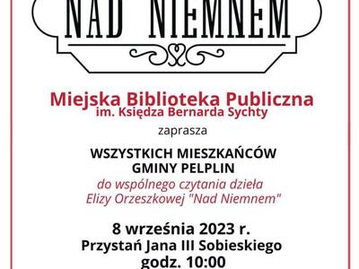 plakat Narodowe Czytanie w Pelplinie