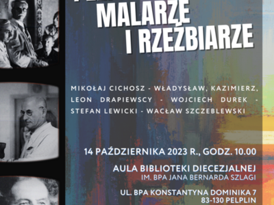 plakat konferencja „Pelplińscy malarze i rzeźbiarze”