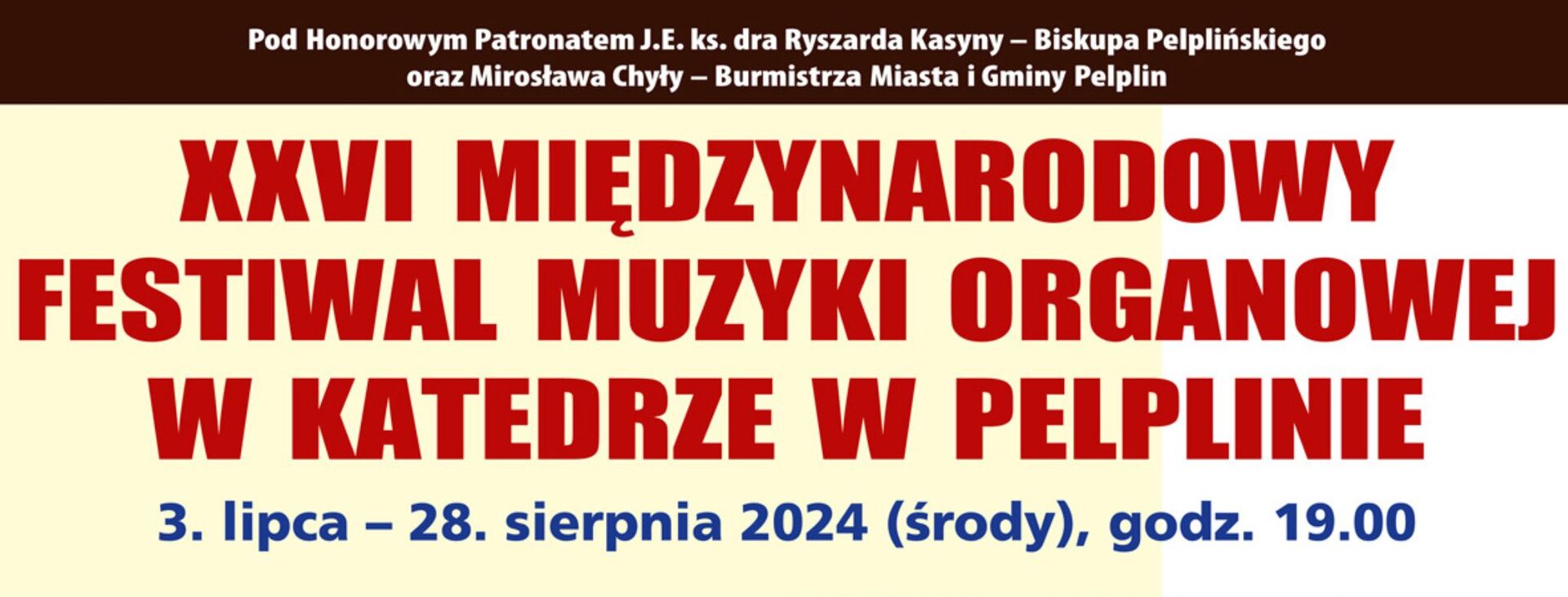 cover photo Festiwal Muzyki Organowej w Katedrze w Pelplinie