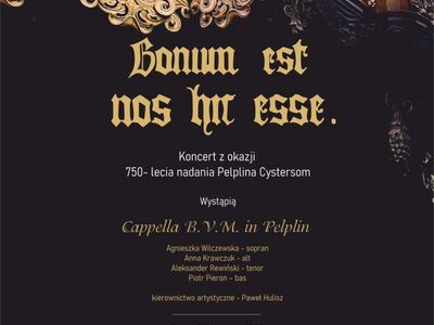 plakat Koncert z okazji 750-lecia nadania Pelplina Cystersom
