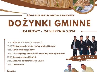 plakat Dożynki Gminy Pelplin 2024