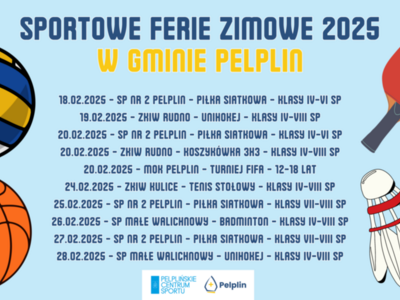 plakat ferie zimowe 2025 PCS