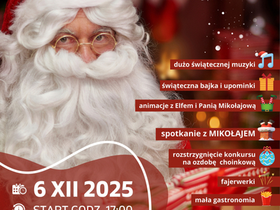 plakat Mikołajki w Gminie Pelplin 2025