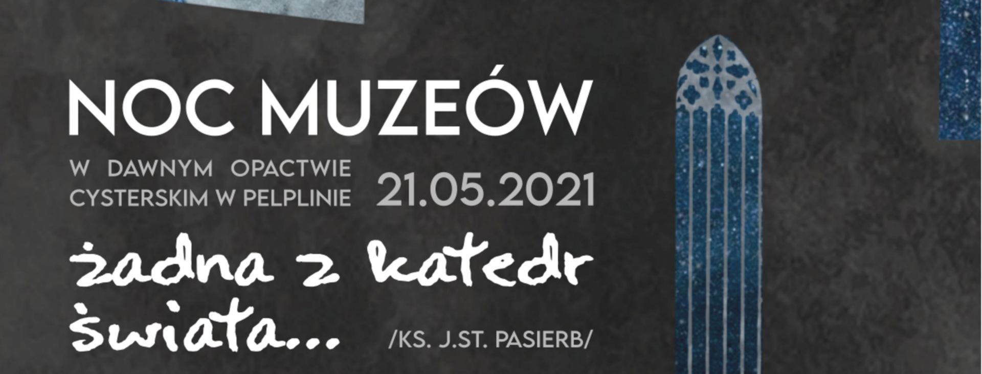 Grafika Noc Muzeów w Pelplinie 2021