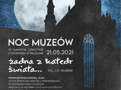 Plakat Noc Muzeów w Pelplinie 2021