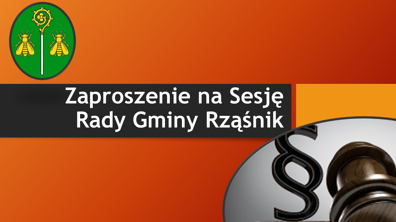 Zaproszenie na Sesję Rady Gminy Rząśnik