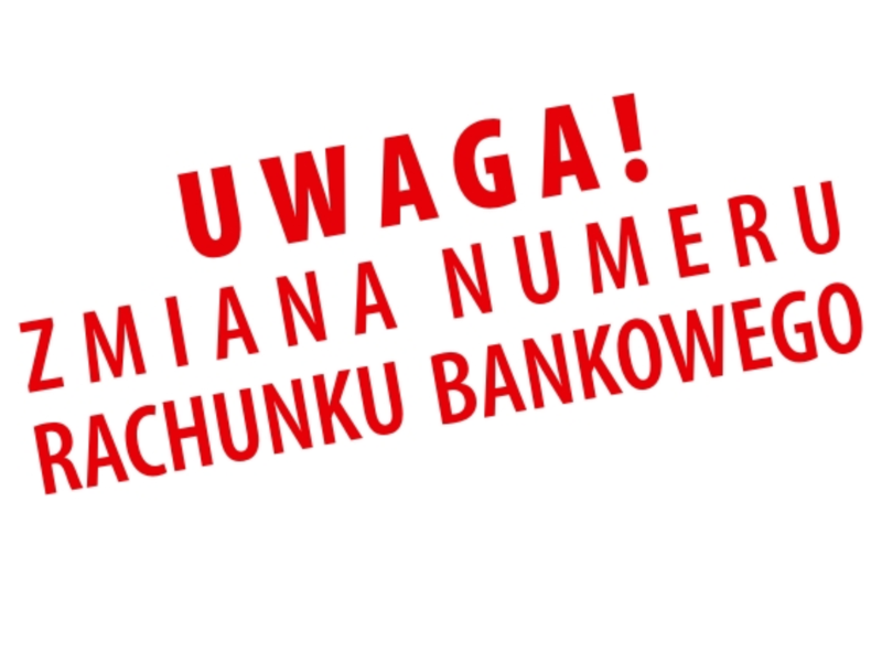 Zmiana numeru rachunku bankowego