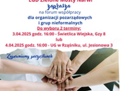 Zaproszenie na forum współpracy dla NGO i grup nieformalnych