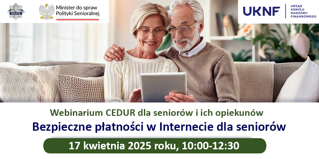 Bezpłatny webinar „Bezpieczne płatności w Internecie dla seniorów” 