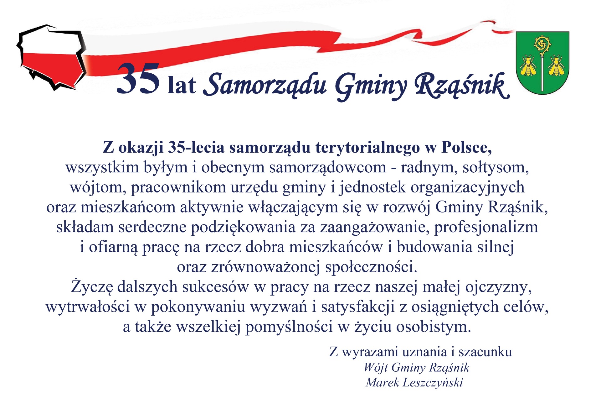 35 lat Samorządu Gminy Rząśnik