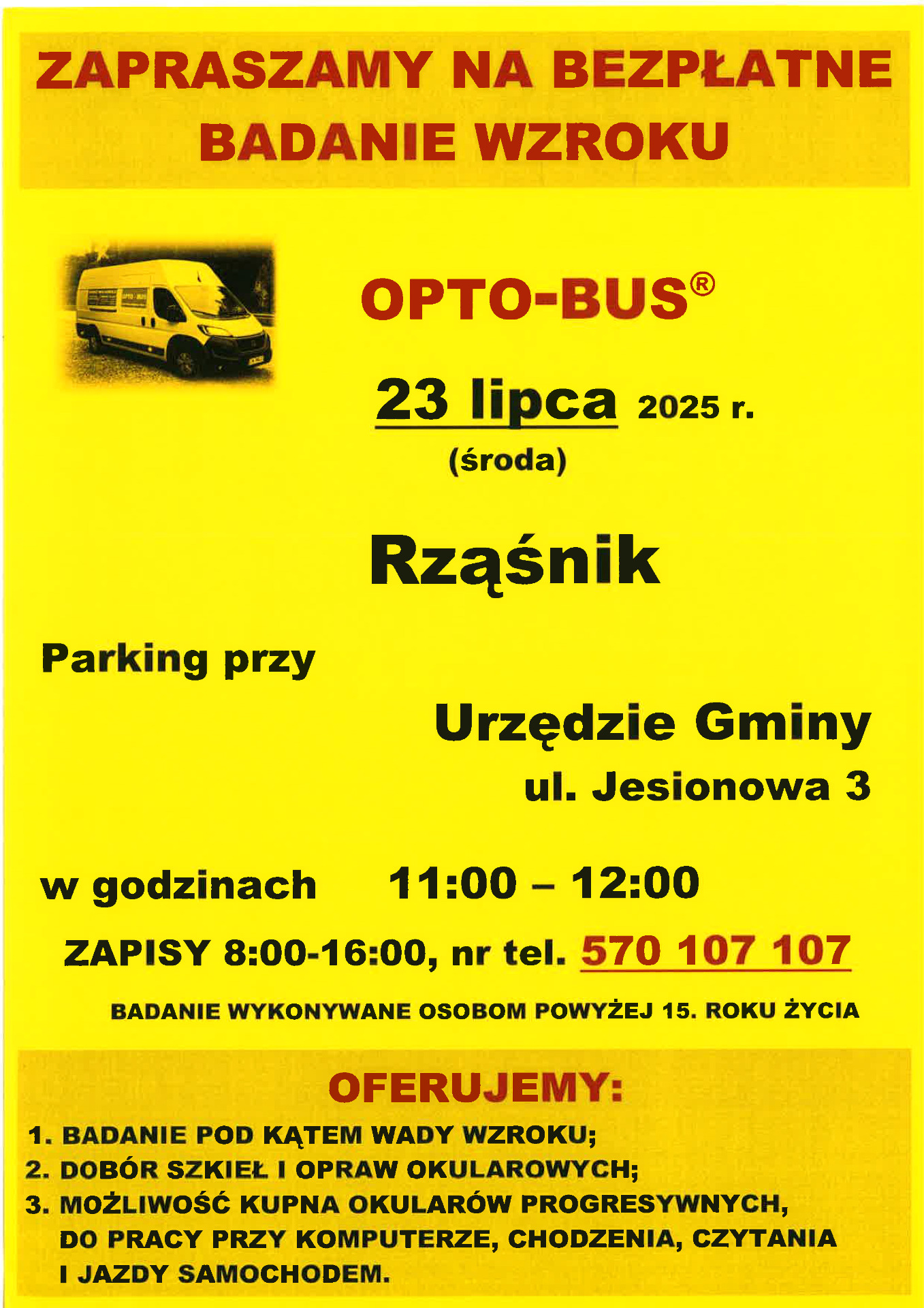 Bezpłatne badania wzroku